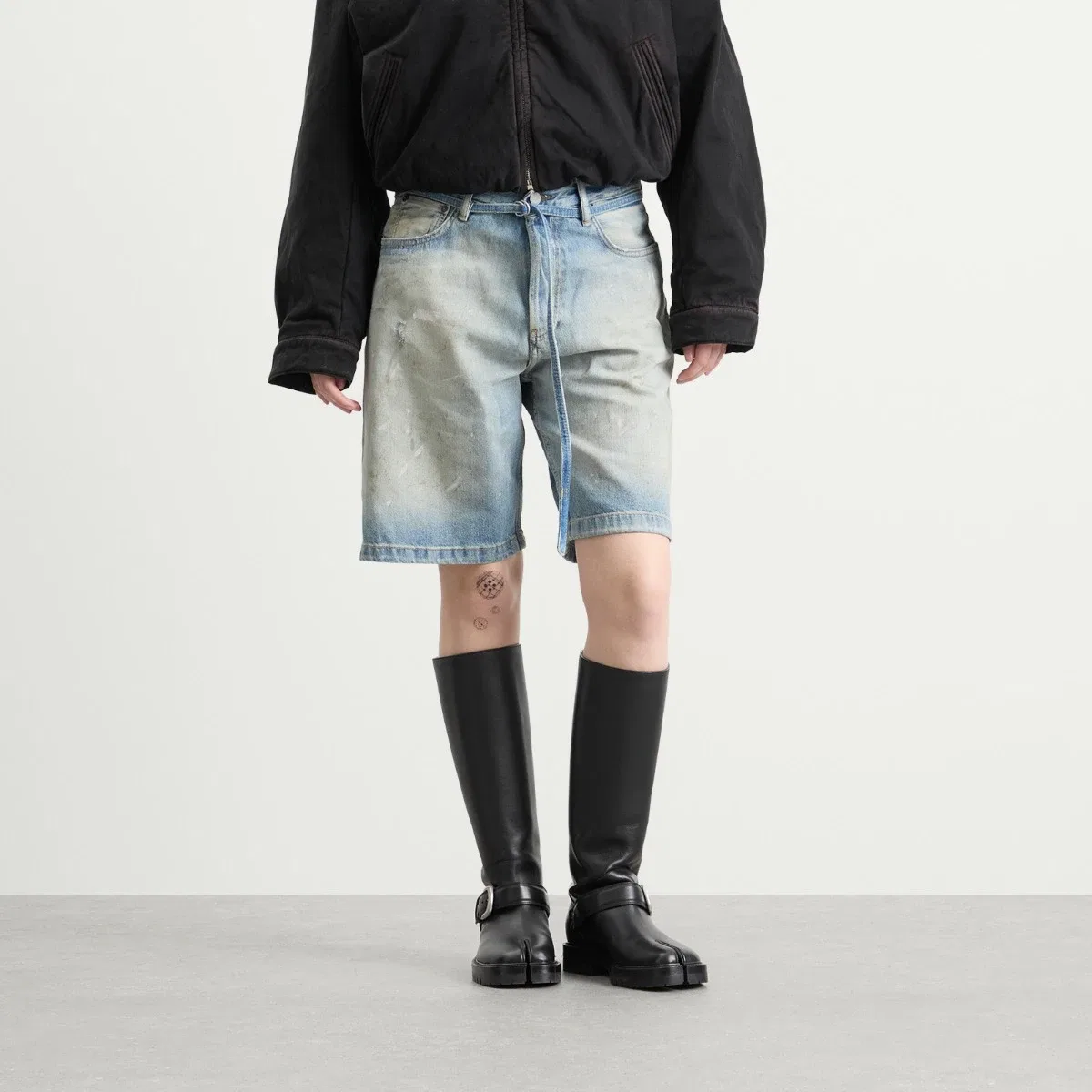 Шорты джинсовые свободного кроя Roland Acne Studios, Light Blue — фото 2