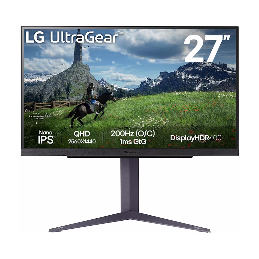 

Игровой монитор LG UltraGear 27GS85Q, 27", 2560x1440, 200 Гц, Nano IPS, Серый