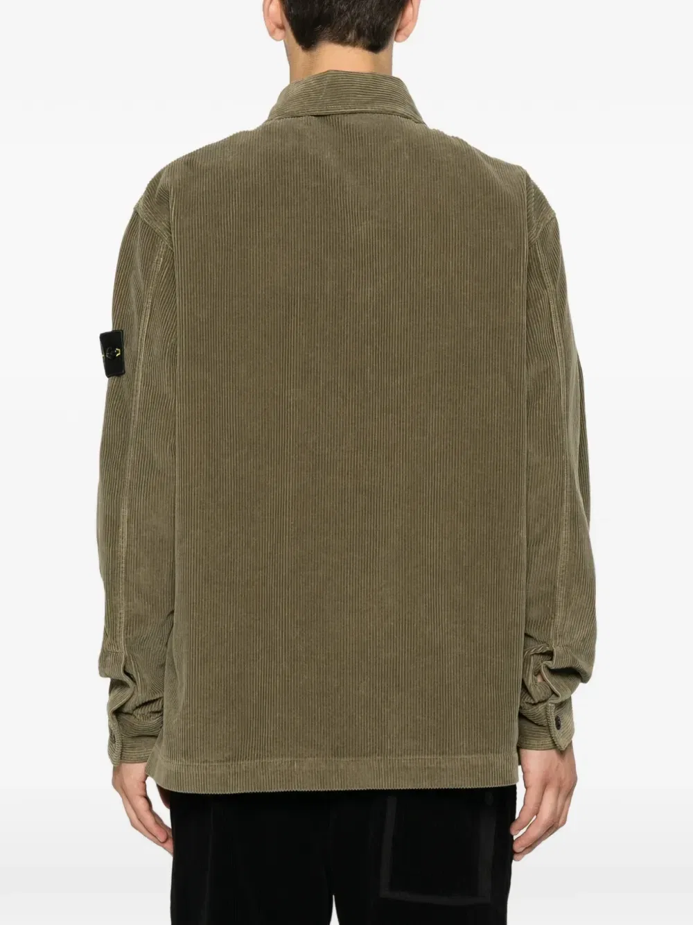 Вельветовая рубашка с нагрудным карманом Stone Island, зеленый — фото 4