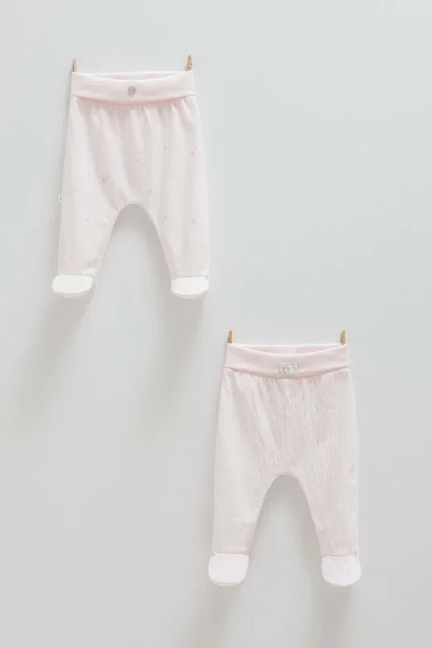 Детские брюки для девочек хлопковые с принтом Caramell, Pink