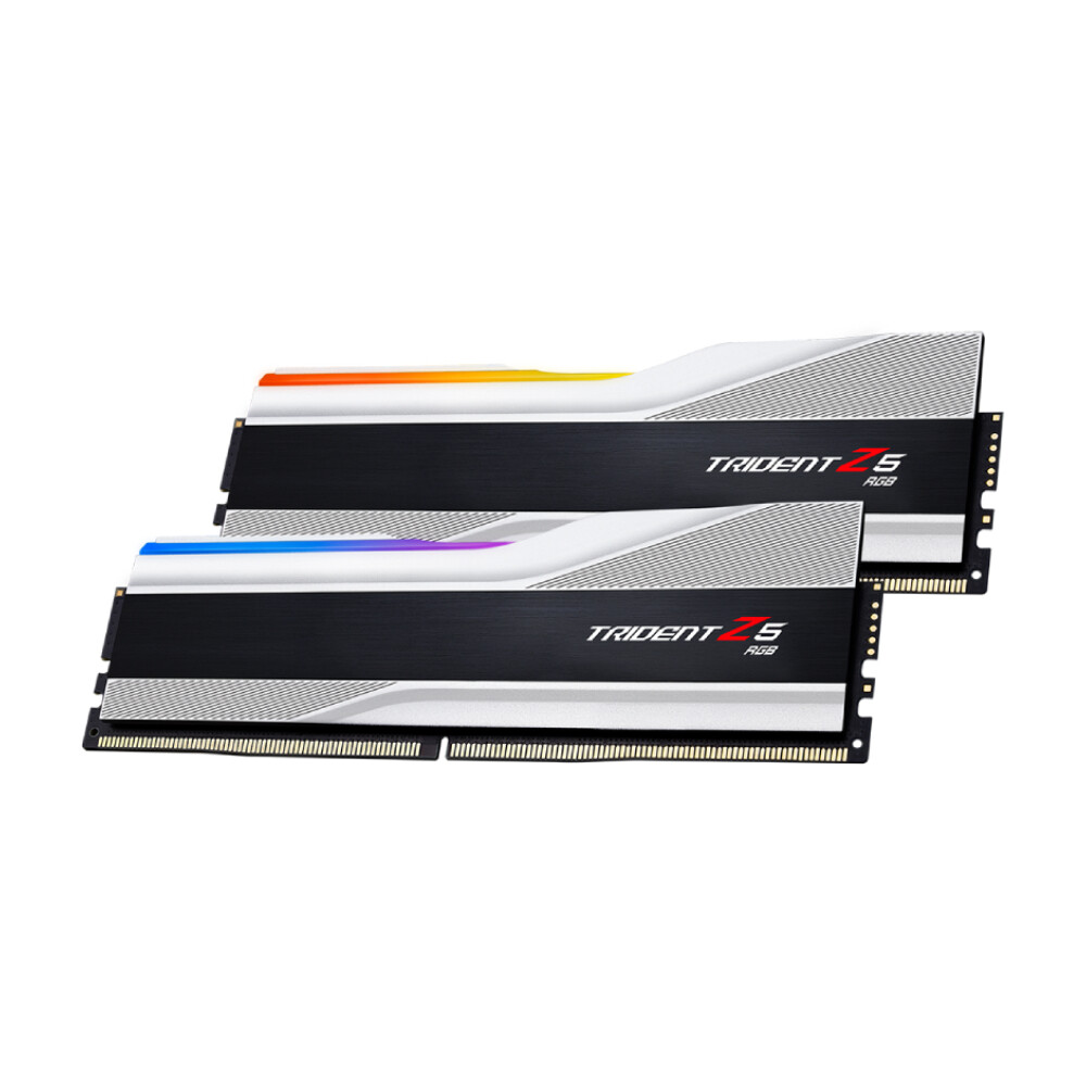 

Оперативная память G.SKILL Trident Z5 RGB, 32 Гб DDR5 (2x16 Гб), 5600 МГц, CL40, F5-5600J4040C16GX2-TZ5RS, серебристый