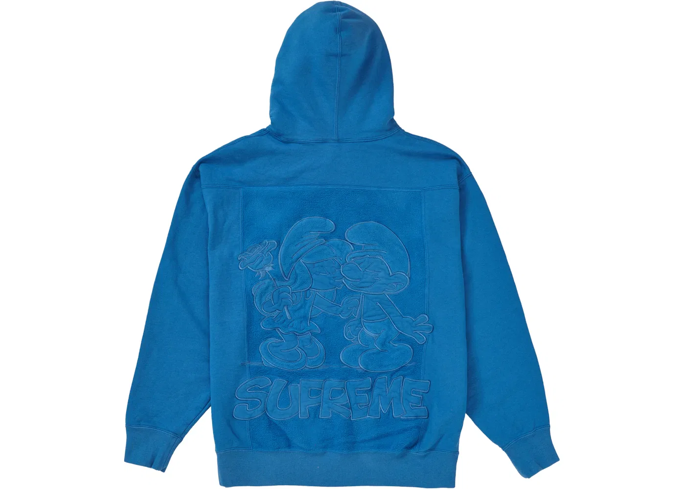 Мужской худи с принтом Supreme Smurfs Hooded Sweatshirt Supreme, Pale Royal