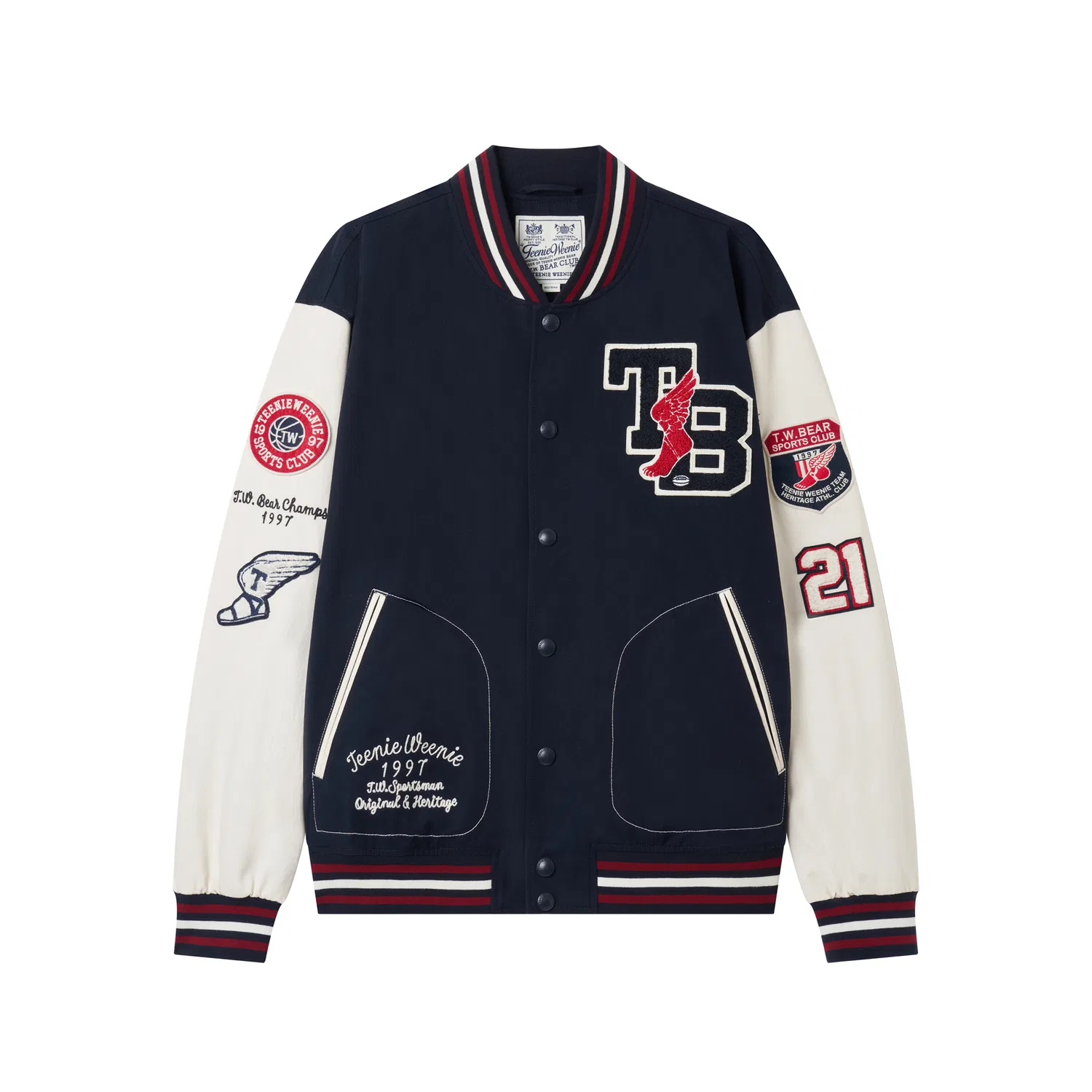 Детское пальто в стиле преппи с длинным рукавом Evergreen Preppy Style Jacket Teenie Weenie Men, Navy Blue