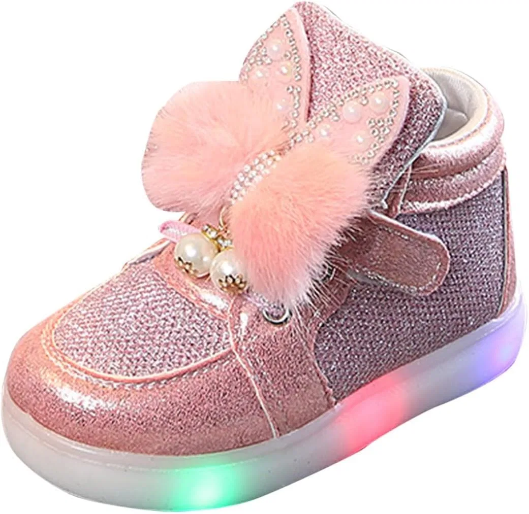 Детские кроссовки для девочек со светящейся подошвой IWIHMIV, Pink