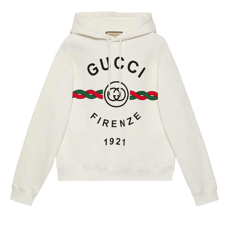 

Толстовка Gucci Firenze 1921 Hooded Sweatshirt White, белый