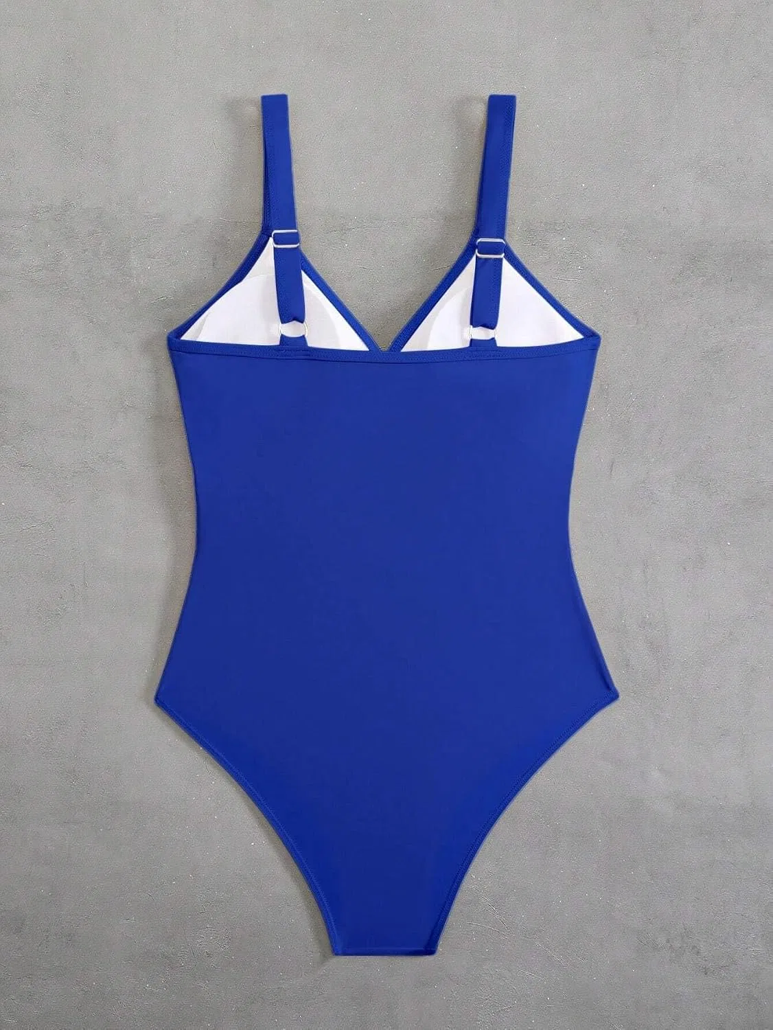Женский цельный купальник с перекрестными бретелями, Royal Blue — фото 4