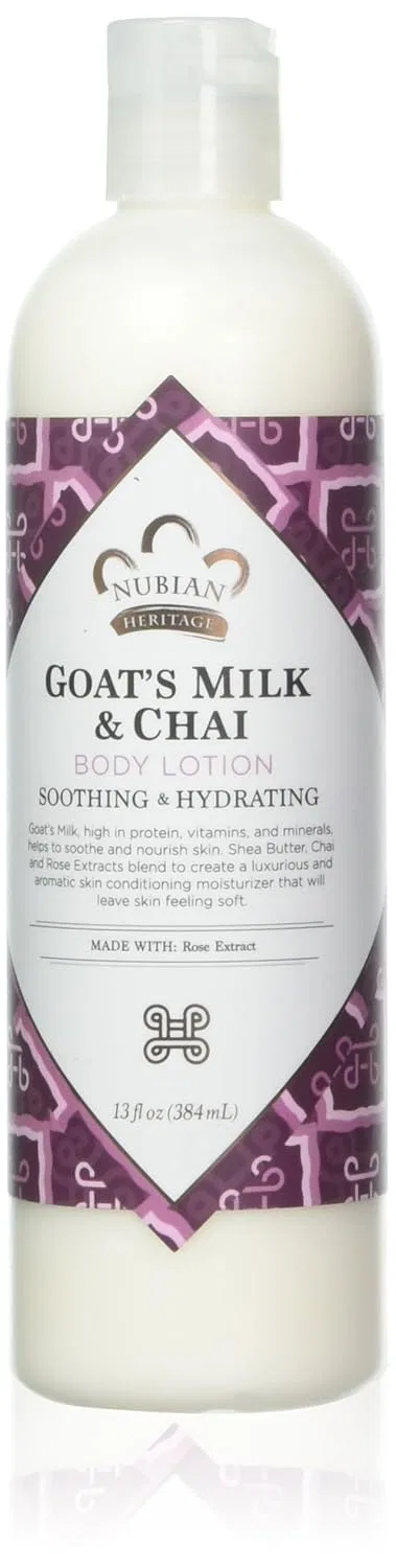 Лосьон для тела Goat's Milk & Chai, Nubian Heritage, 13 fl oz (384 мл)