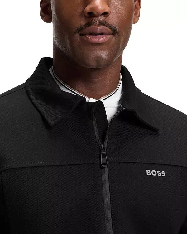 Мужская куртка с длинным рукавом Logo Member Full Zip Jacket Boss, черный — фото 4