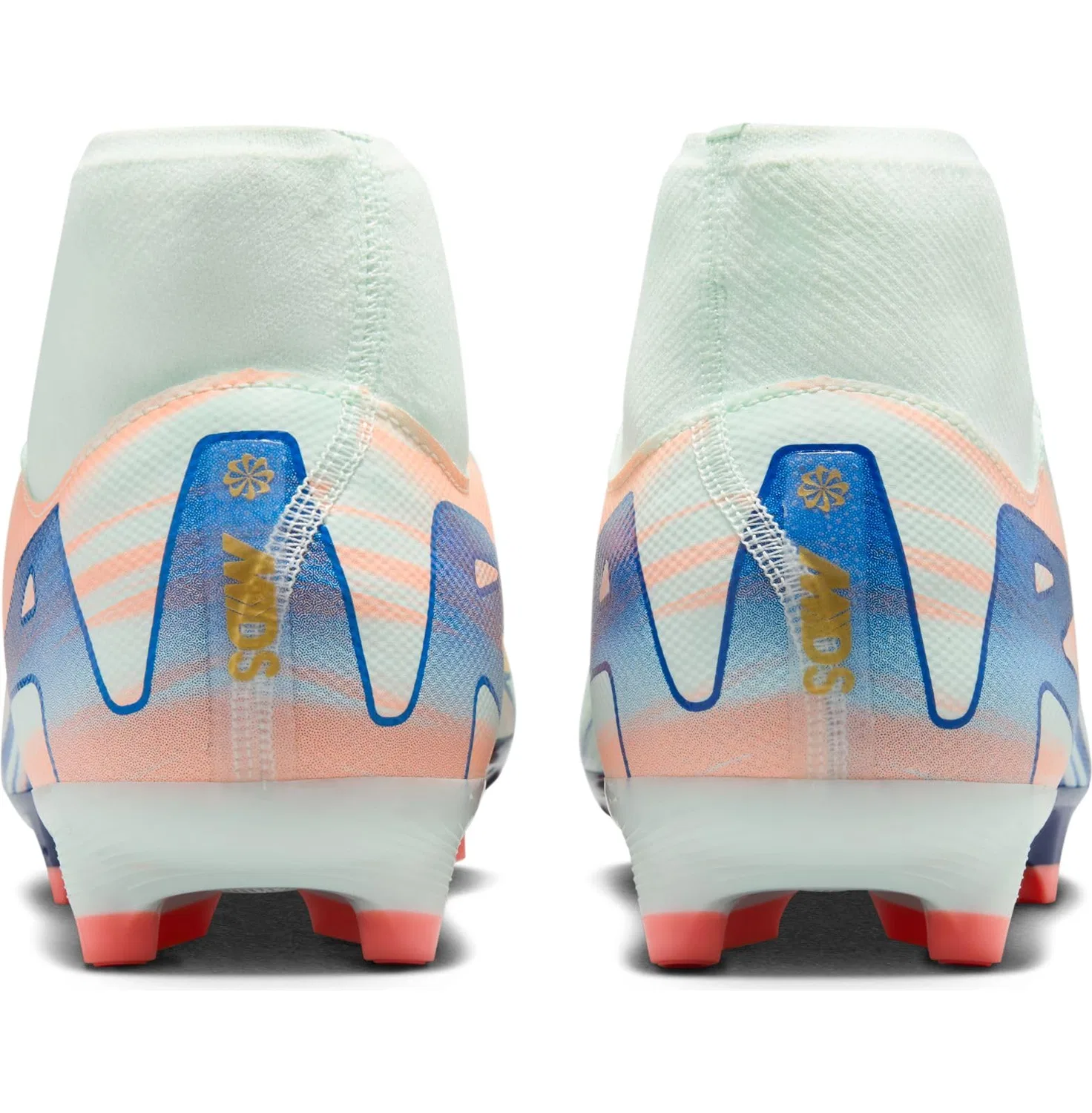Детские бутсы для девочек с принтом NIKE Superfly 10 Academy Mercurial Dream Speed NIKE, Barely Green Mtlc Gold Coin — фото 2
