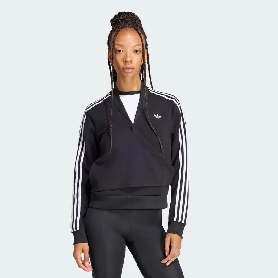 Худи на молнии ADIDAS ORIGINALS 'Adiluna Season 2 Superstar' черного цвета — фото 2