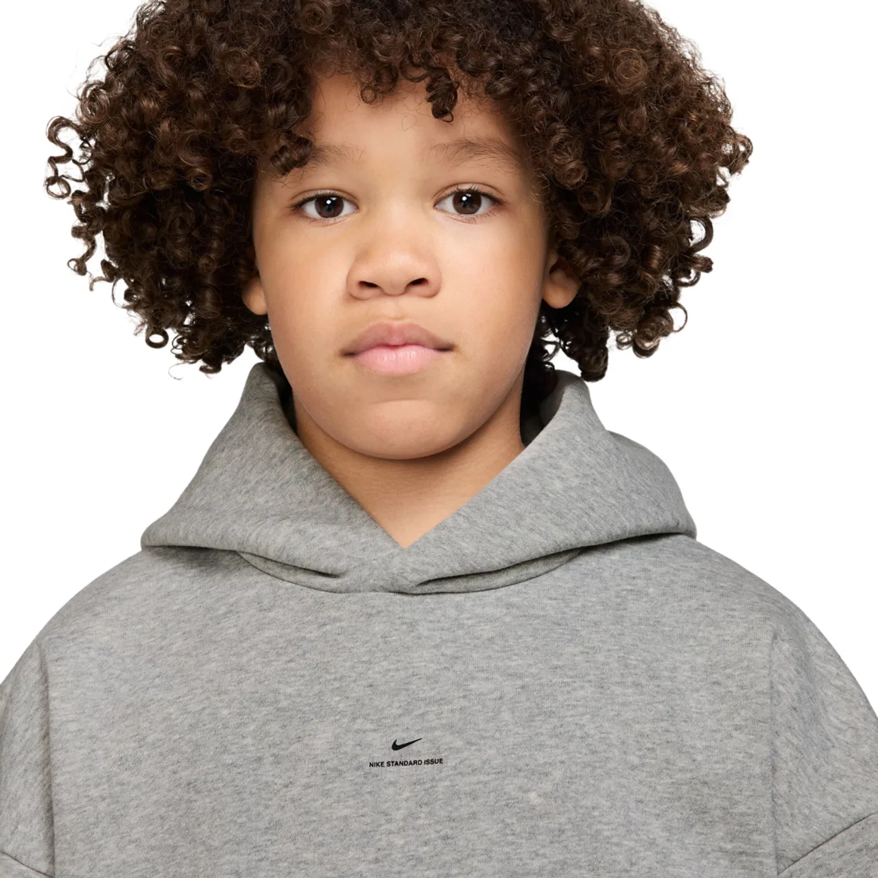 Детское худи для мальчиков с флисом и капюшоном Nike Standard Fleece Pullover Hoodie, Black/Gray — фото 3
