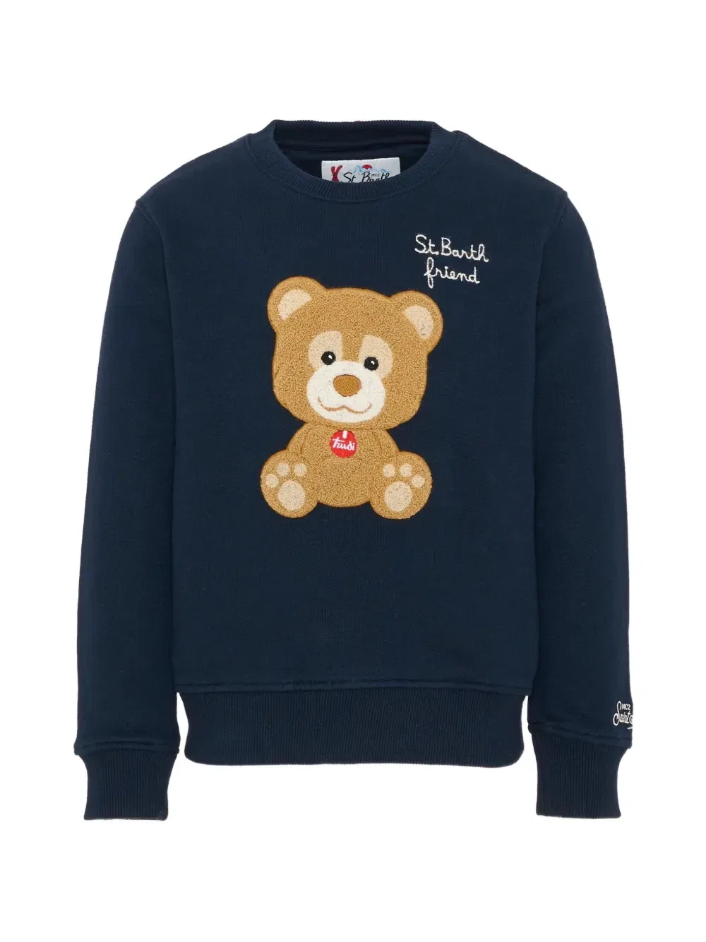 Толстовка Hutton с нашивкой в виде плюшевого медведя MC2 Saint Barth Kids, синий
