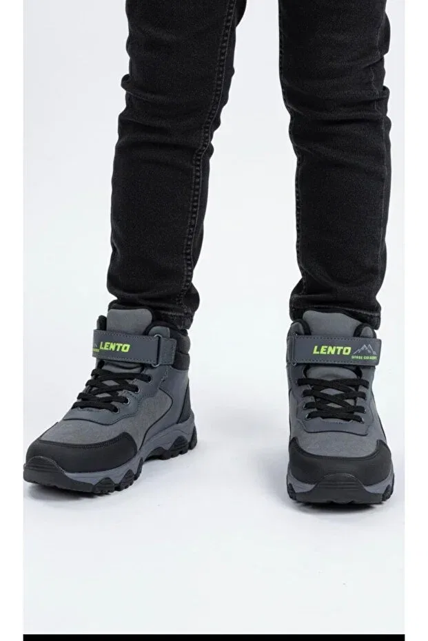 Детские зимние ботинки с защитой от воды и холода Lento, Gray Black — фото 3