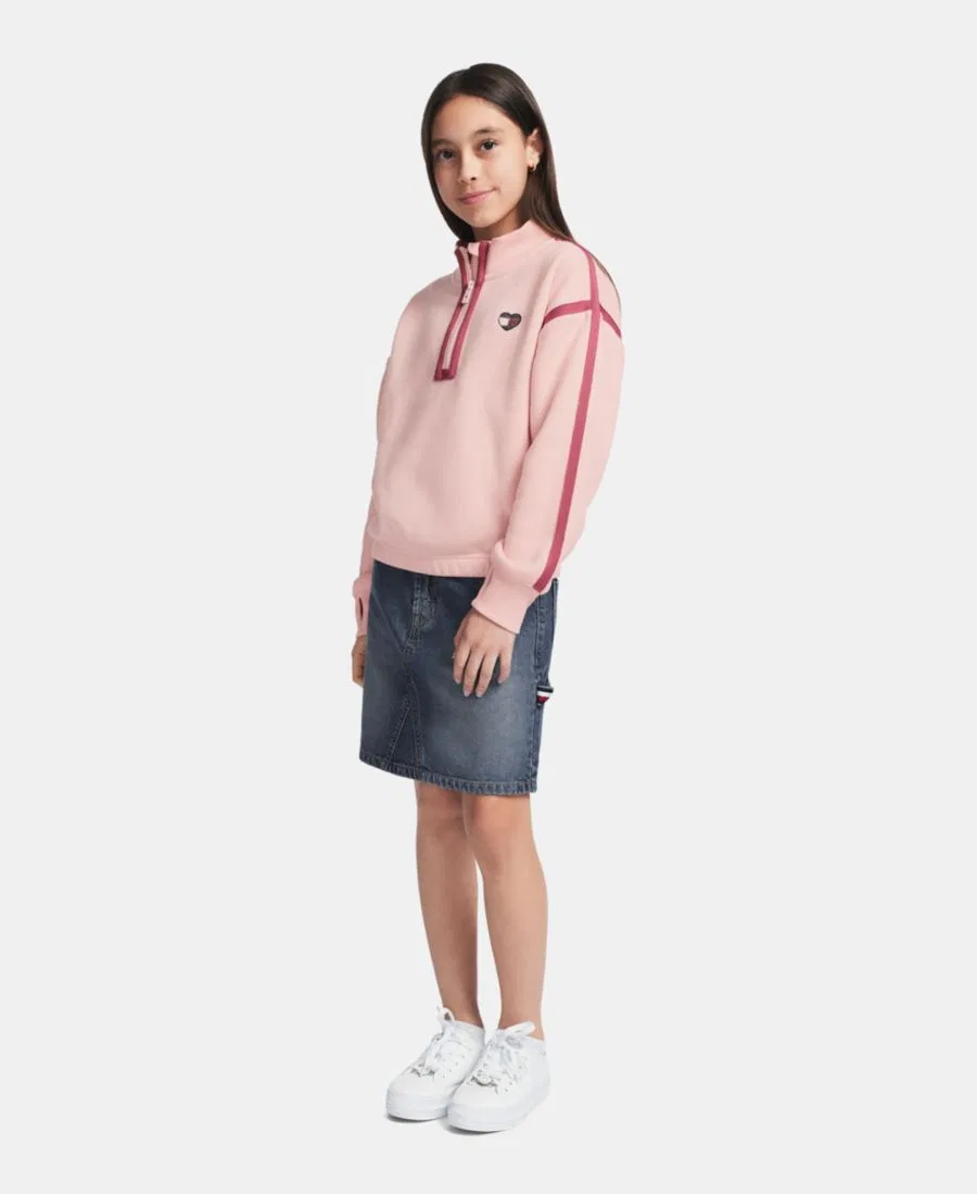 Флисовая толстовка с четверть-замком Tommy Hilfiger, Lotus — фото 3