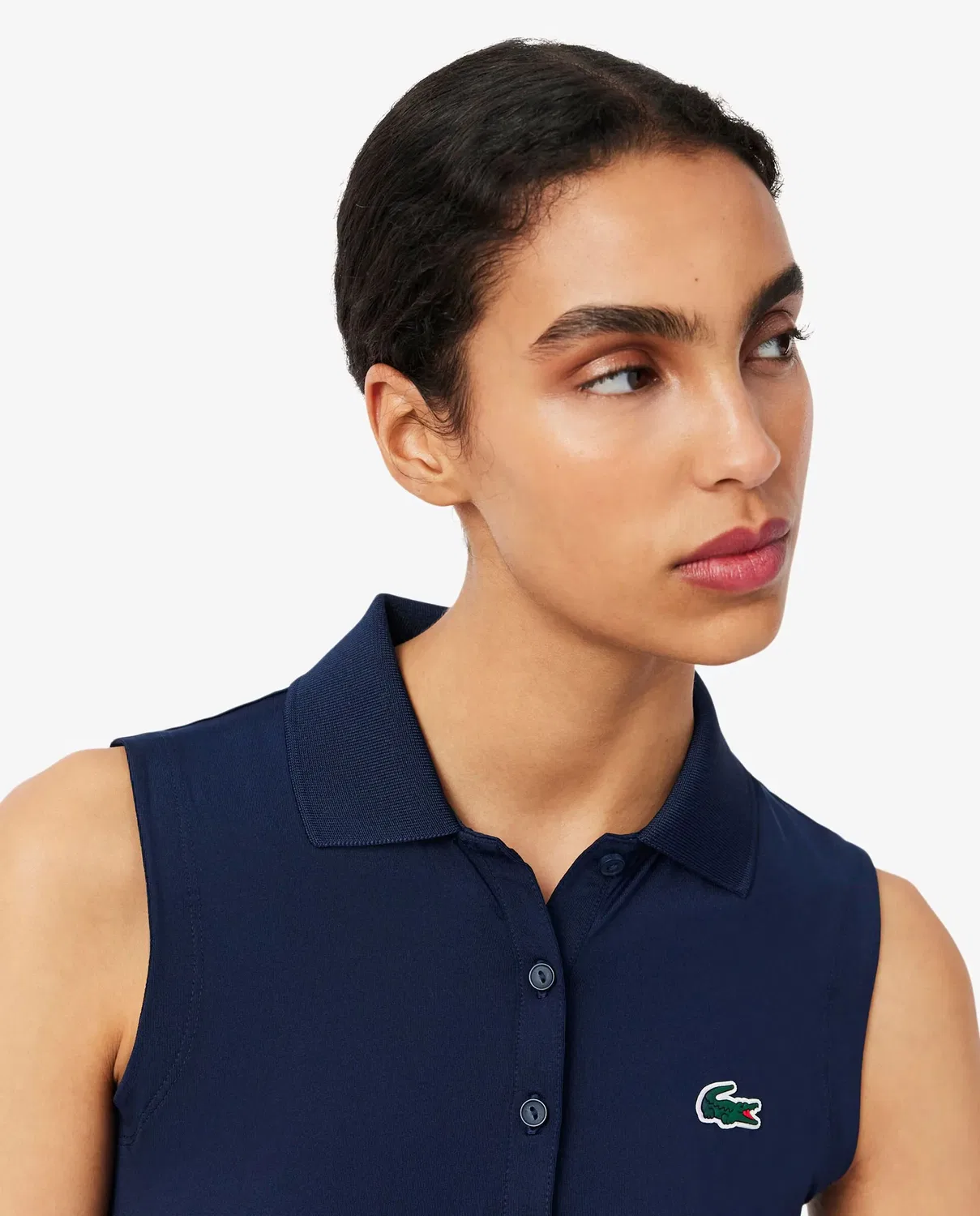 Поло Lacoste Azul Marino, из переработанного полиэстера, темно-синее — фото 3