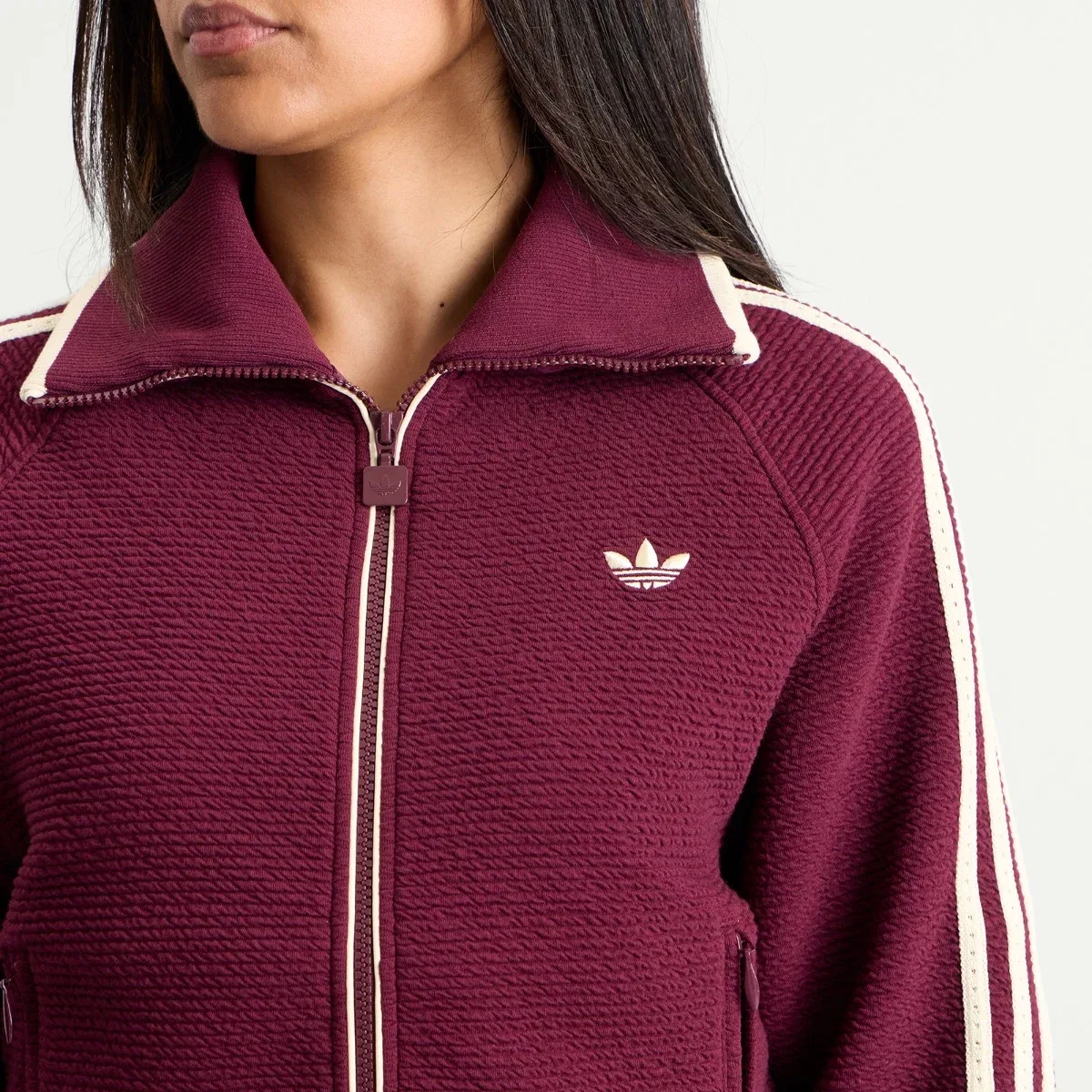 Женская куртка Firebird track top Adidas, Maroon & Vivid Red — фото 4