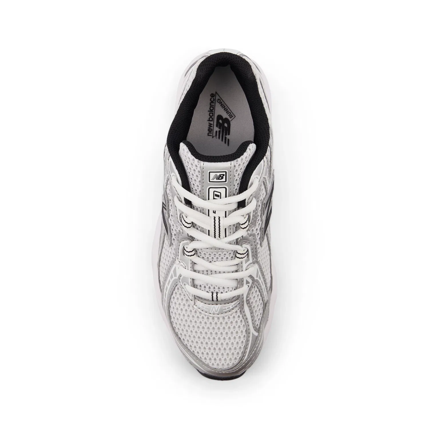 Детские кроссовки на шнуровке с амортизацией 740 Lace New Balance, Silver Metallic With Black — фото 4