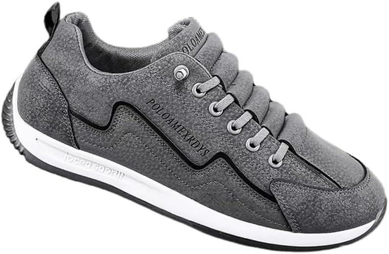 

Мужские спортивные кроссовки с плоской подошвой из резины - прочные и удобные для бега на улице Fusecottc, серый