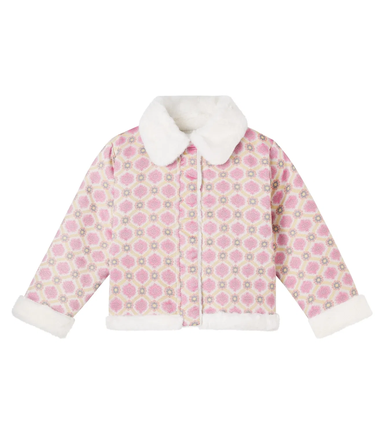 Легкая куртка с узором Bebe Organic, розовый
