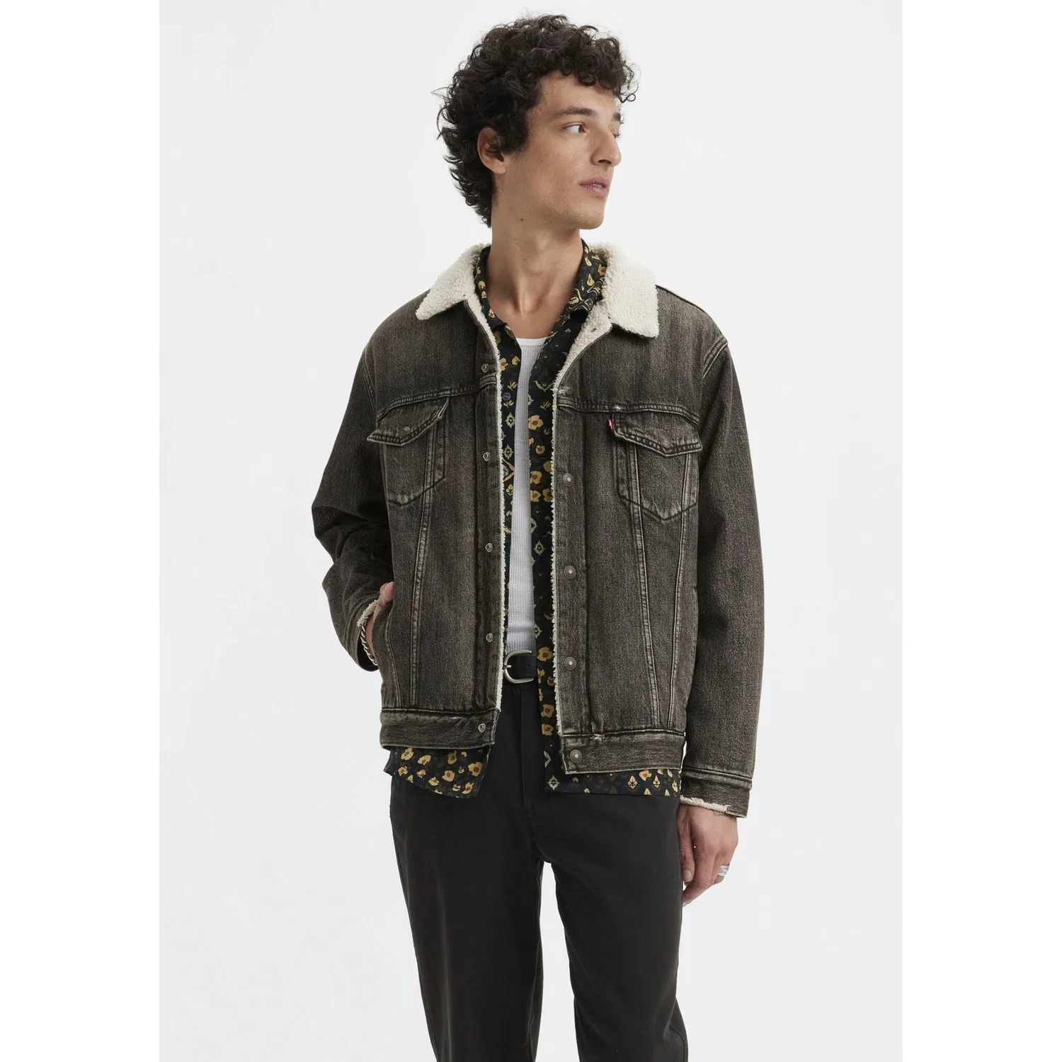 Мужская утепленная джинсовая куртка с подкладкой Levi's, Salt Lake Sherpa