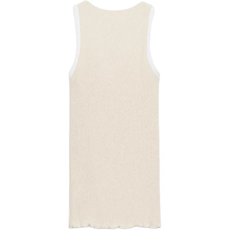 Женская майка с круглым вырезом ZARA, Beige — фото 3