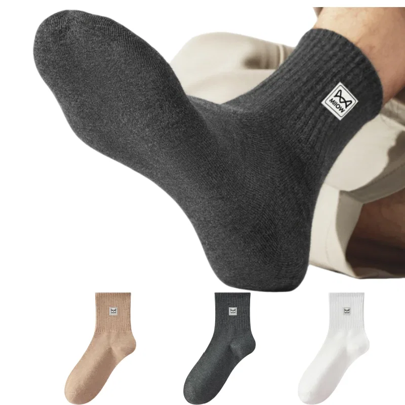 Детские носки-гольфы с принтом, комплект из 3 пар, Unisex Crew Socks, MIIOW