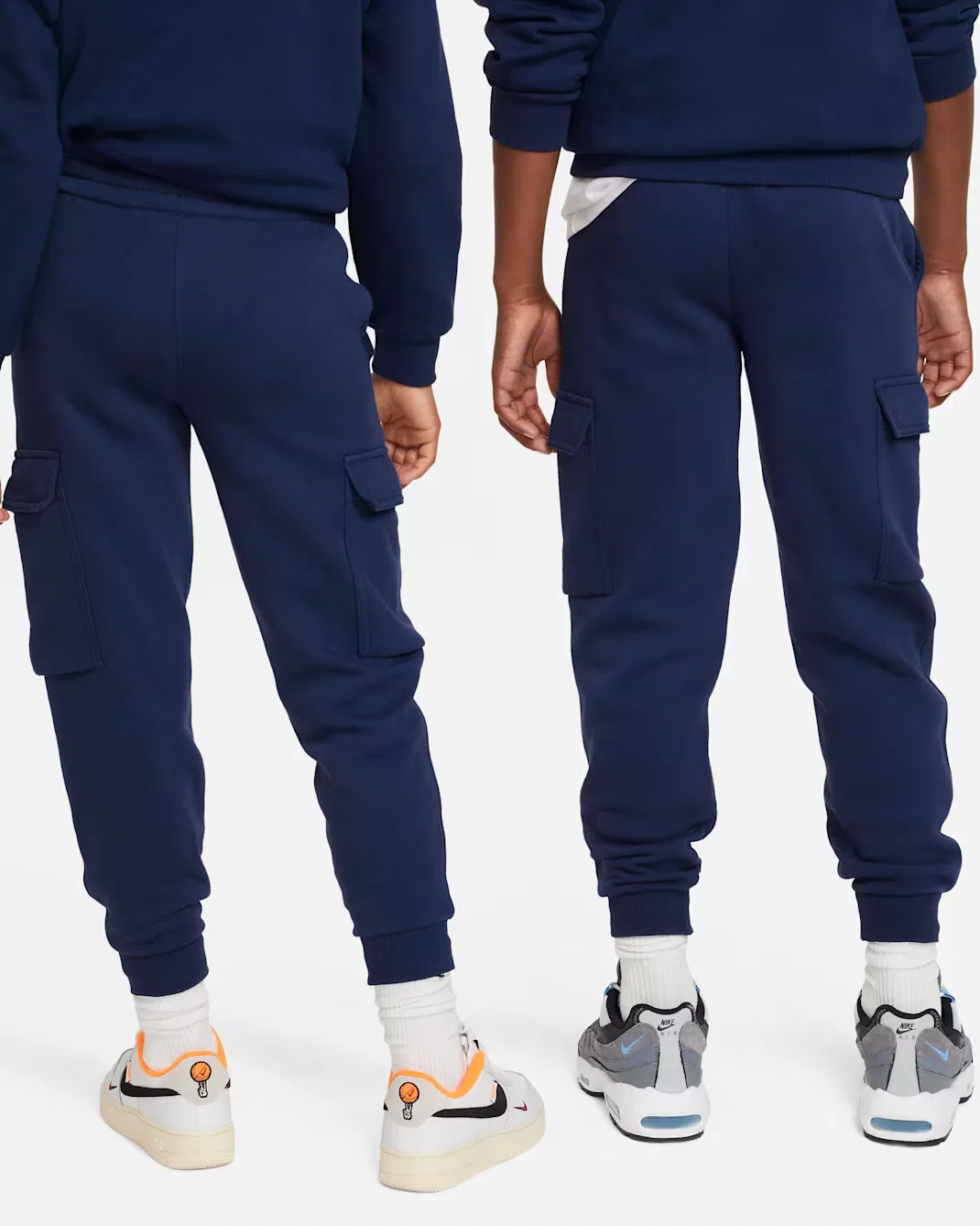 Брюки-карго для детей постарше Nike Sportswear Club Fleece, Midnight Navy/Midnight Navy/White — фото 2