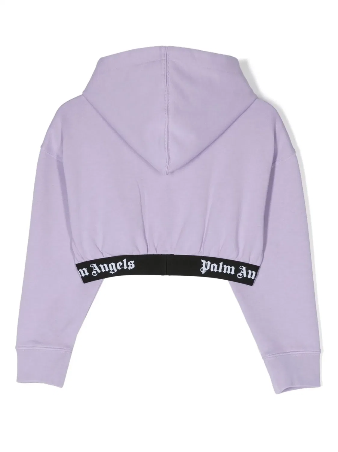 Худи укороченное с логотипом фиолетовое Palm Angels, фиолетовый — фото 2