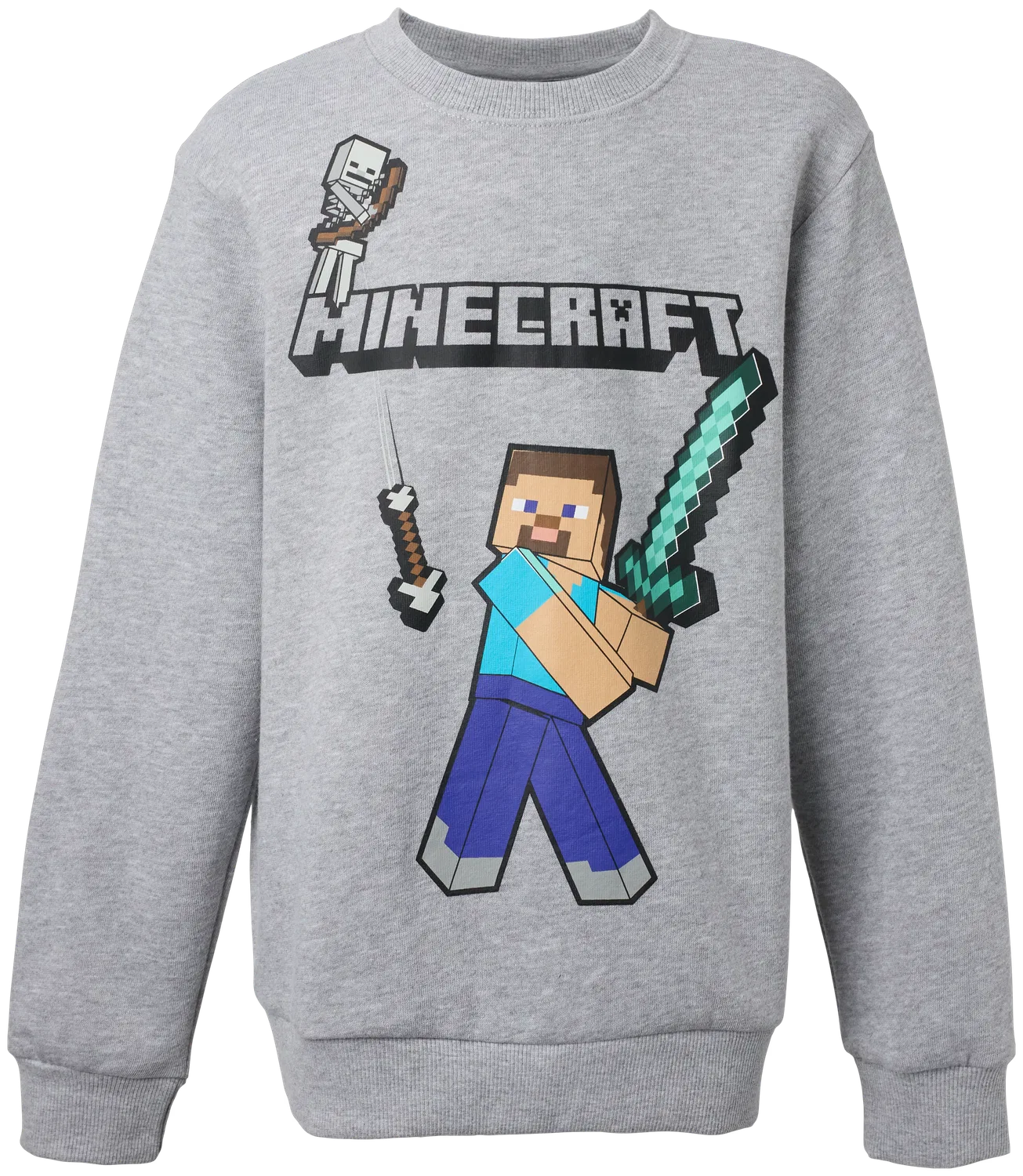 Детский свитшот Minecraft, серый