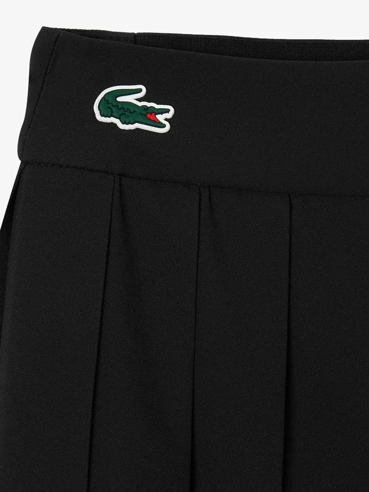 Юбка мини теннисная LACOSTE Black с типингом — фото 2