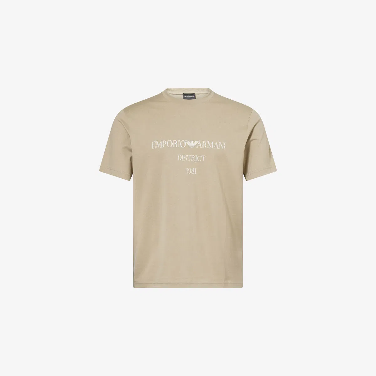 Хлопковая футболка Milano с текстовым принтом Emporio Armani