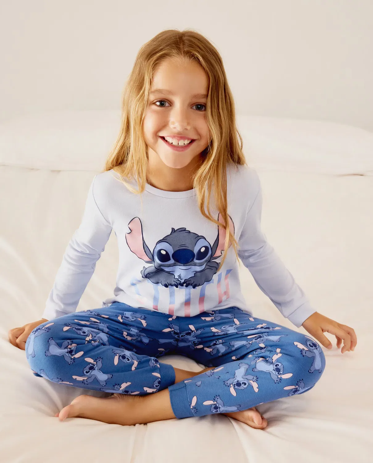 Детская пижама для девочек с длинным рукавом STITCH Cotton Juice, Azul Marino