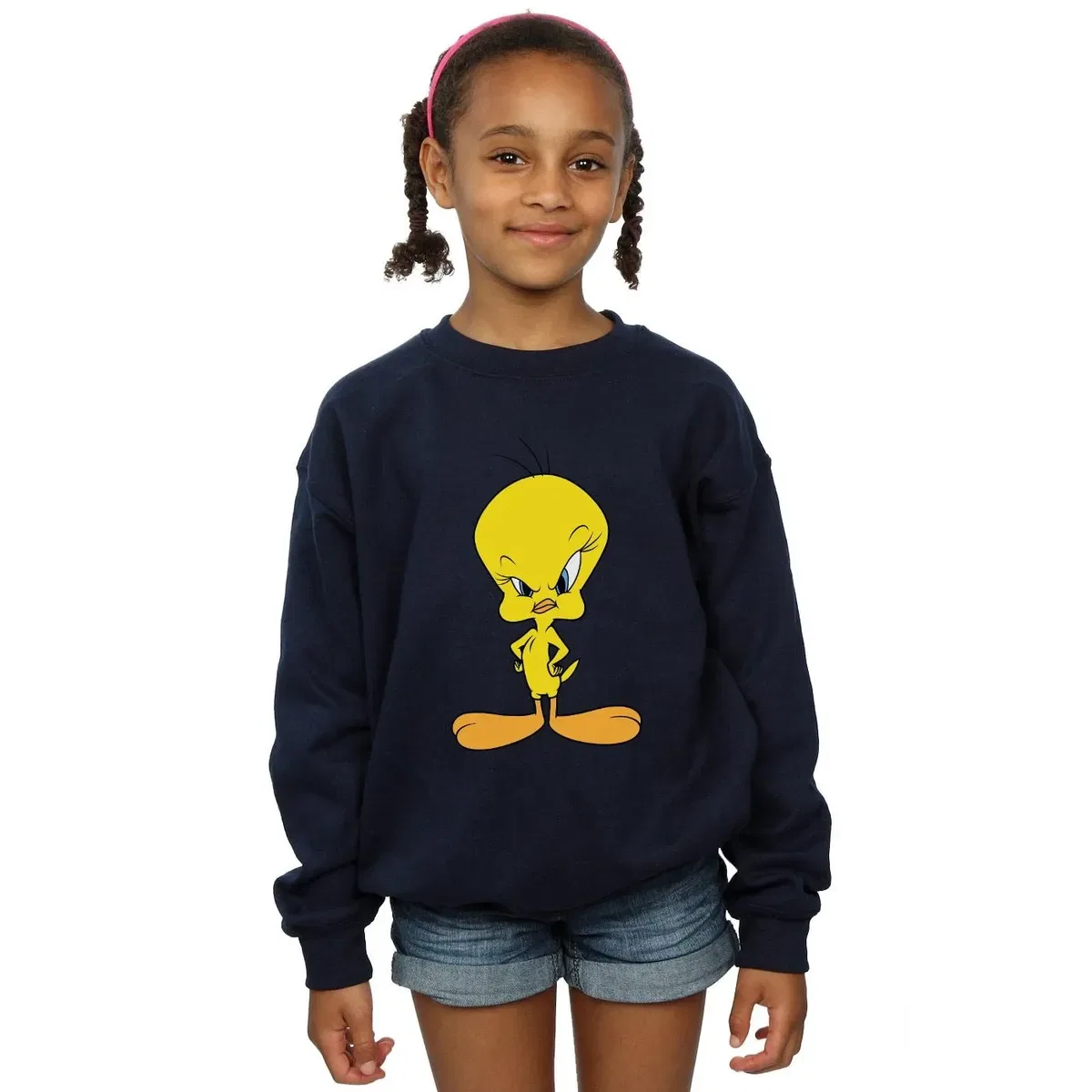 Детский свитшот с принтом Tweety Angry Looney Tunes, Navy