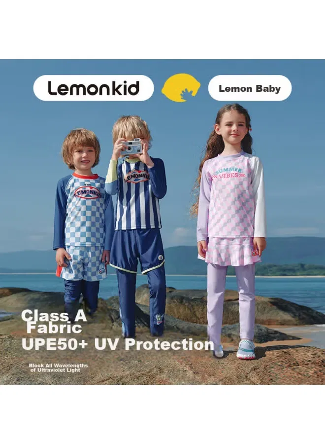 Купальный комплект с длинным рукавом для детей Lemonkid, розовый — фото 2