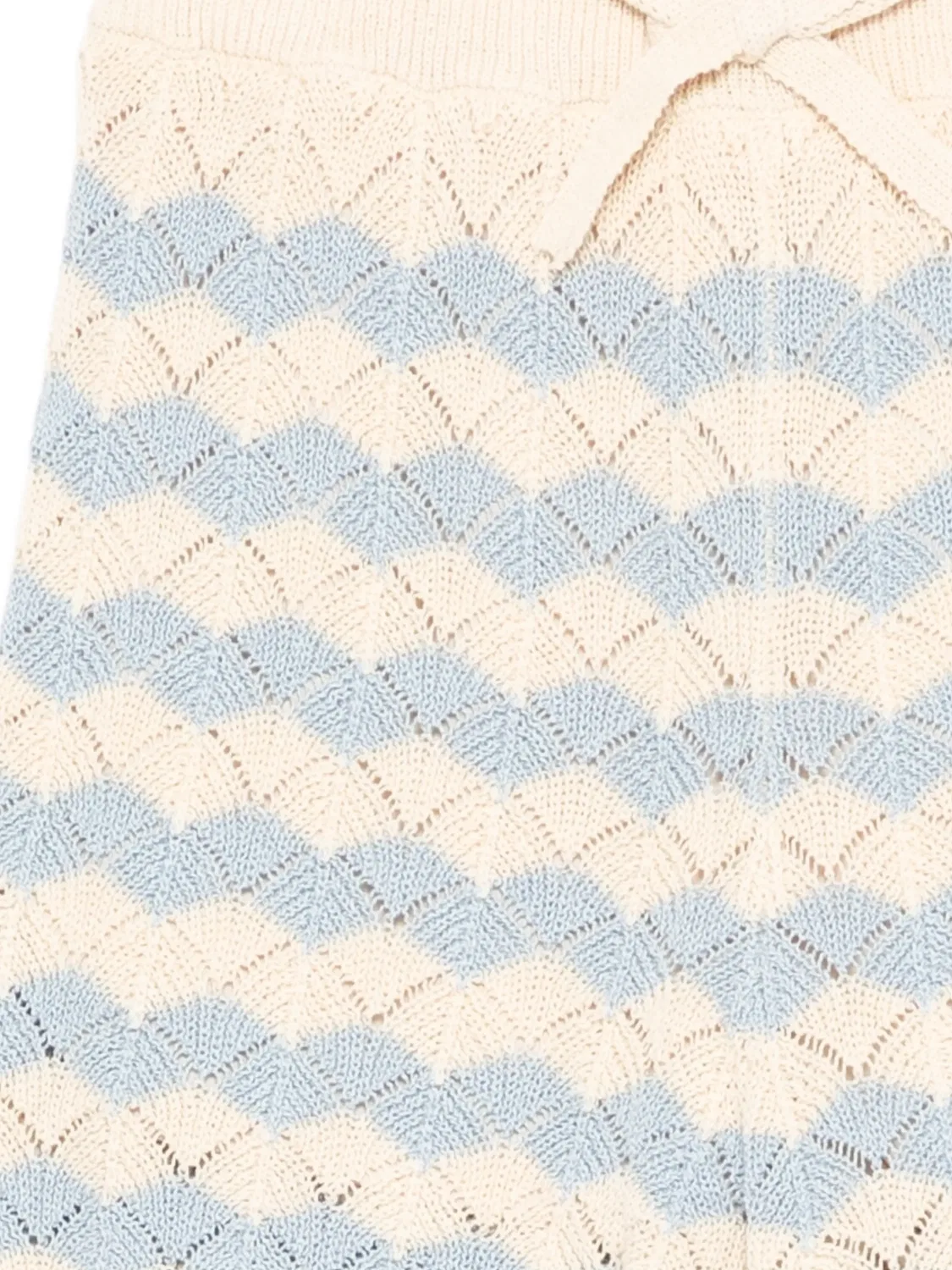 Шорты в технике кроше с кулиской Zimmermann Kids, нейтральные цвета — фото 3