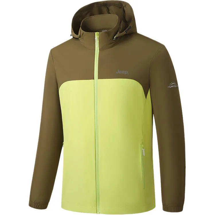 Детская ветровка с капюшоном и отстегивающейся подкладкой, модель Leisure Collection, Jeep, Neon Green