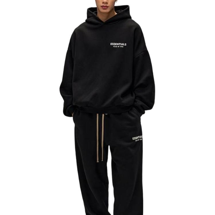 Худи Fear of God Essentials Fleece, черный