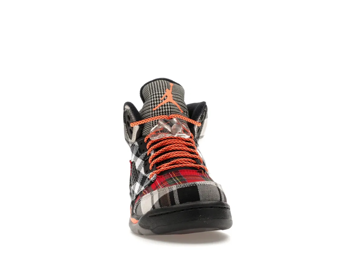 Детские кроссовки с принтом Jordan 5 Retro Jordan, Black/Total Orange/Dark Obsidian — фото 2