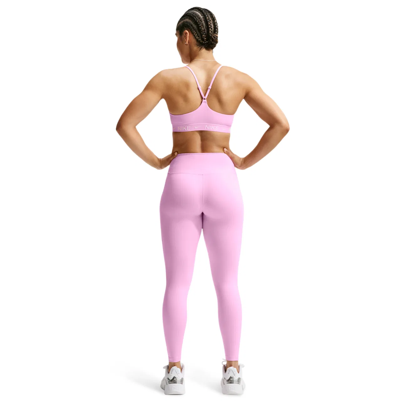 Женский спортивный бюстгальтер Nike Dri-FIT Indy Bra, Pink Rise — фото 4