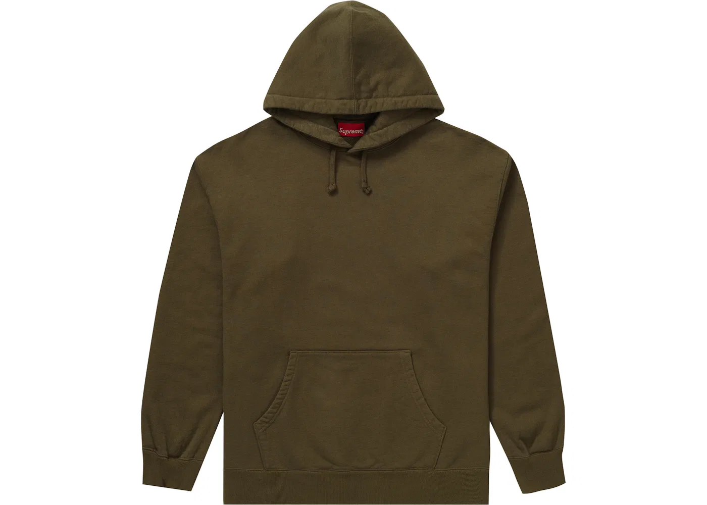 Мужской худи с принтом Supreme Rhinestone Script Dark Olive