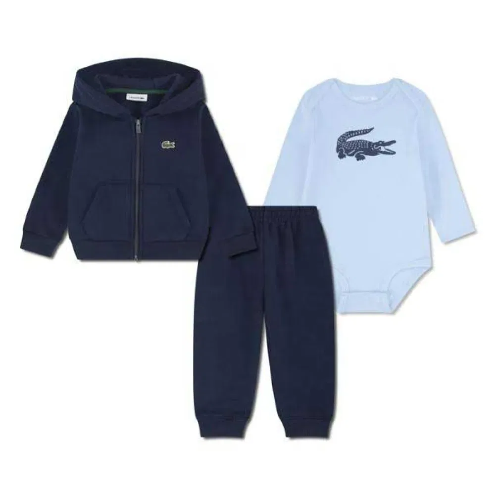 Комплект из флисовой кофты и брюк Lacoste Kids, синий