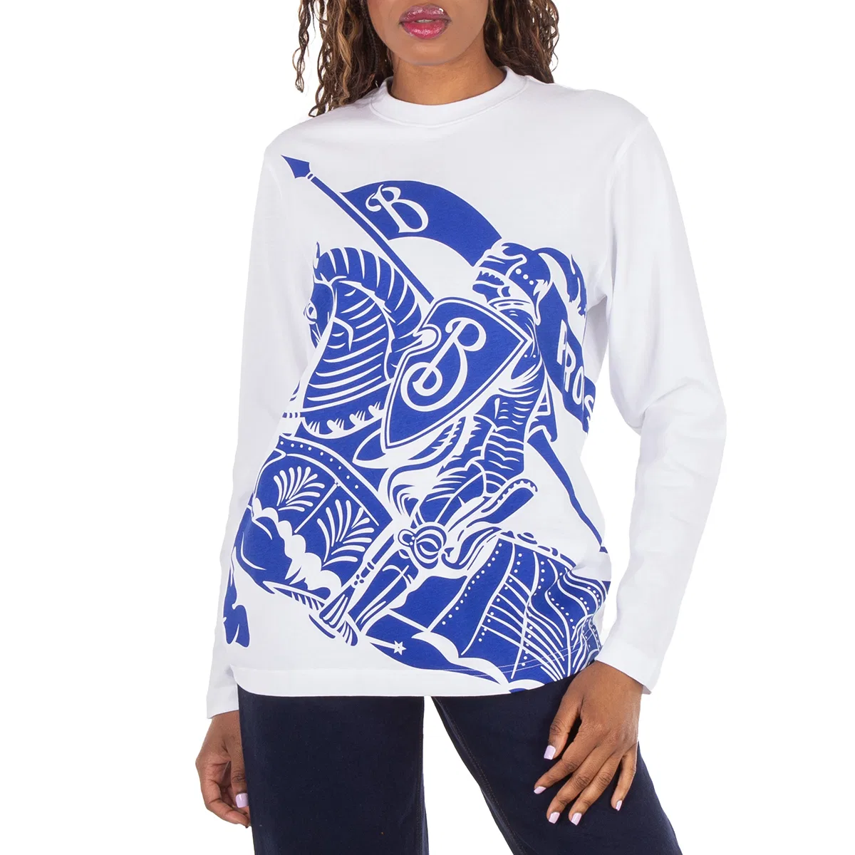 Футболка из хлопка EKD-Print Cotton T-Shirt Burberry, White