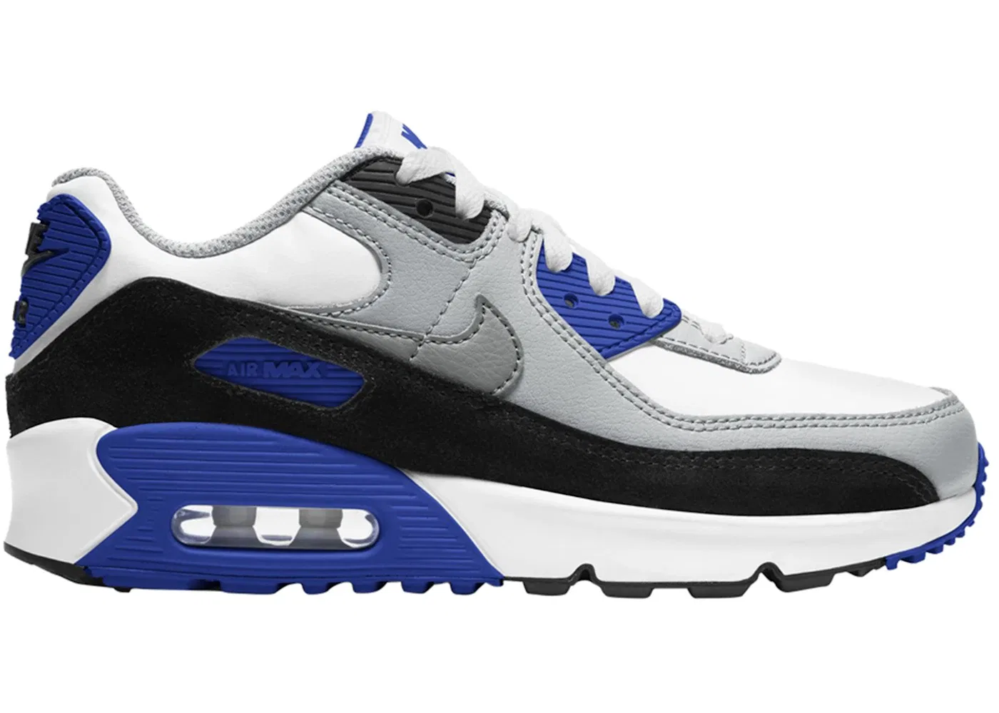 Детские кроссовки Lifestyle Nike Air Max 90, White/Light Smoke Grey/Hyper Royal/Particle Grey