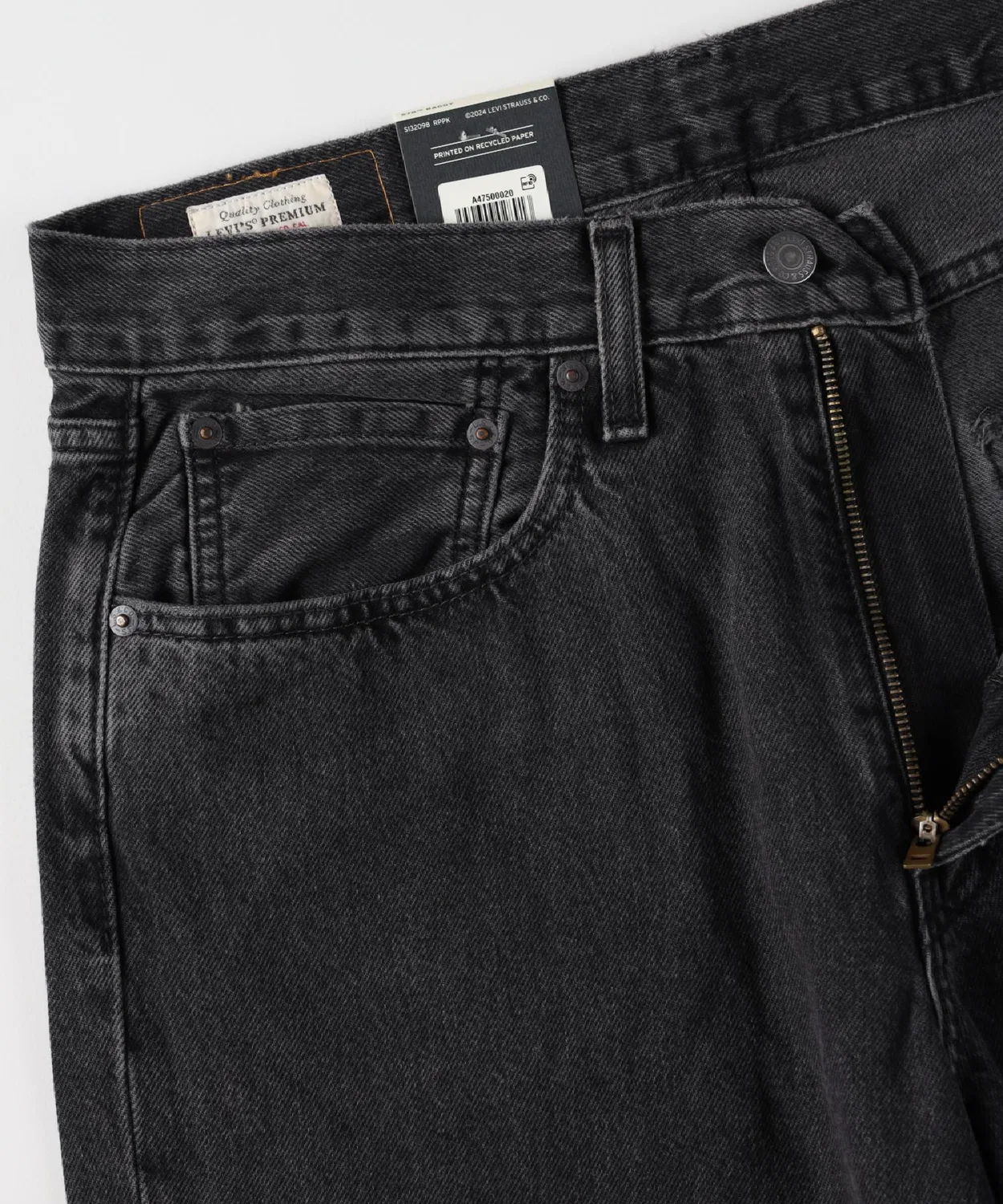 Мужские джинсы с широкой посадкой Levi's 578 Baggie, Black — фото 4