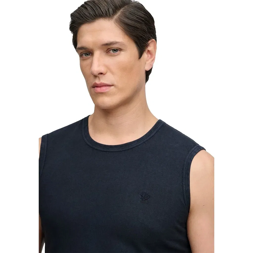 Футболка без рукавов Classic Cotton Linen Superdry, синий — фото 4