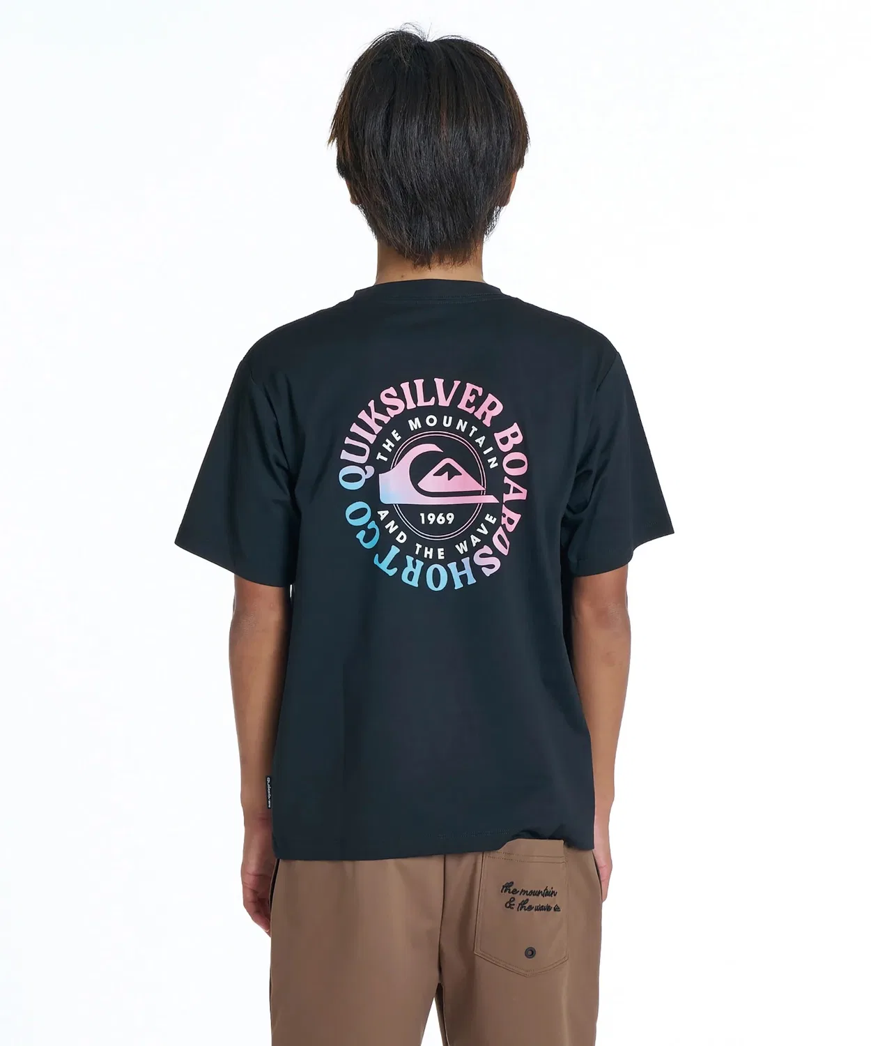 Детская футболка с принтом с коротким рукавом Quiksilver Fine Gradation SS Youth, Черный — фото 2