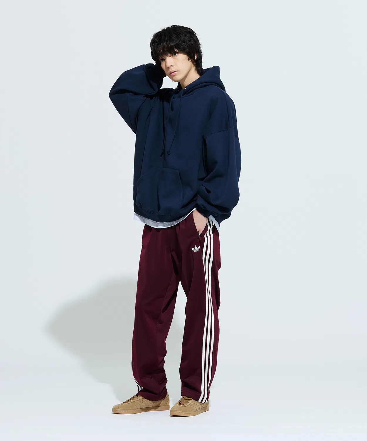 Мужские спортивные штаны с регулируемым поясом Firebird Track Pants Adidas, Red — фото 2