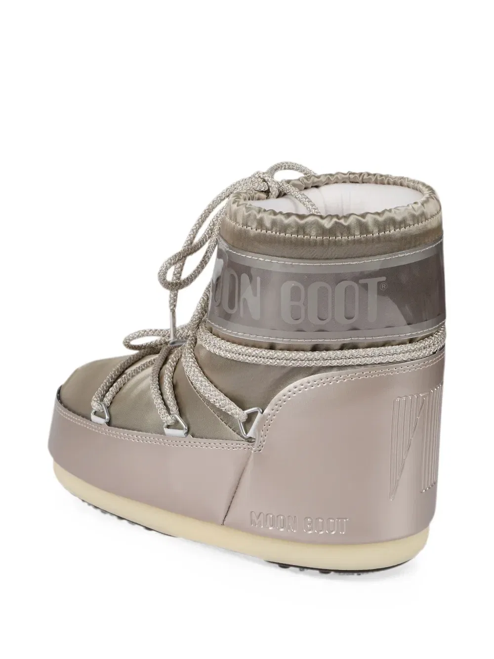Кроссовки с эффектом металлик Moon Boot Kids, бежевый — фото 2