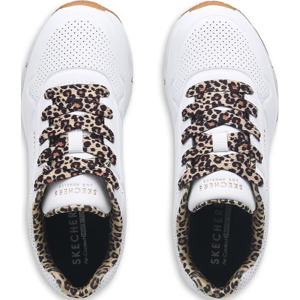 Детские кроссовки Street Uno Skechers, White Leopard — фото 4