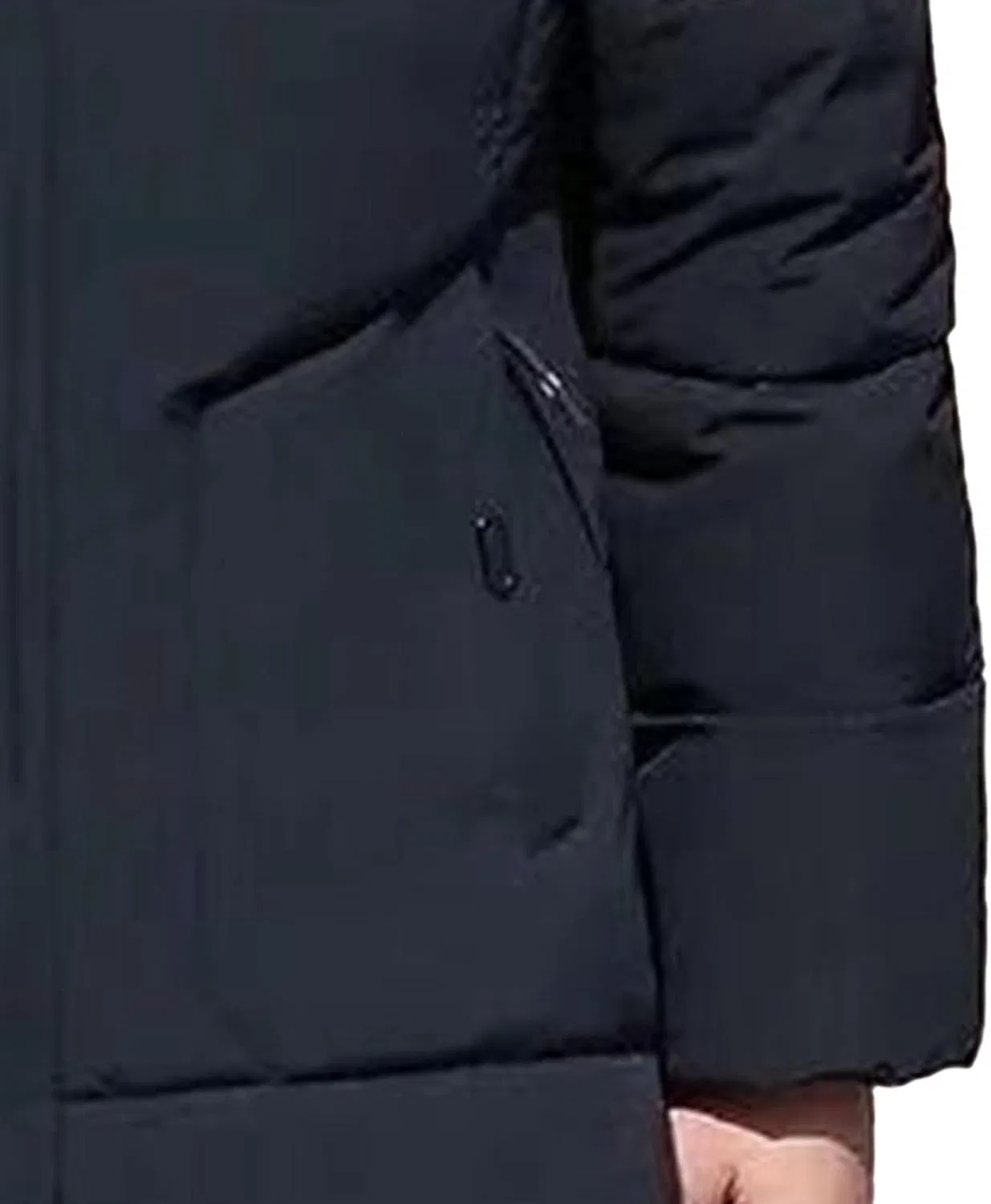 Мужское утепленное пальто с флисом, модель Winter Coat, синий — фото 3